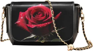 GAIGEO Fruitful Autumn Leather Crossbody Bags for Women Medium Size, Womens Crossbody Purse with Flap, Leather Crossbody Bag