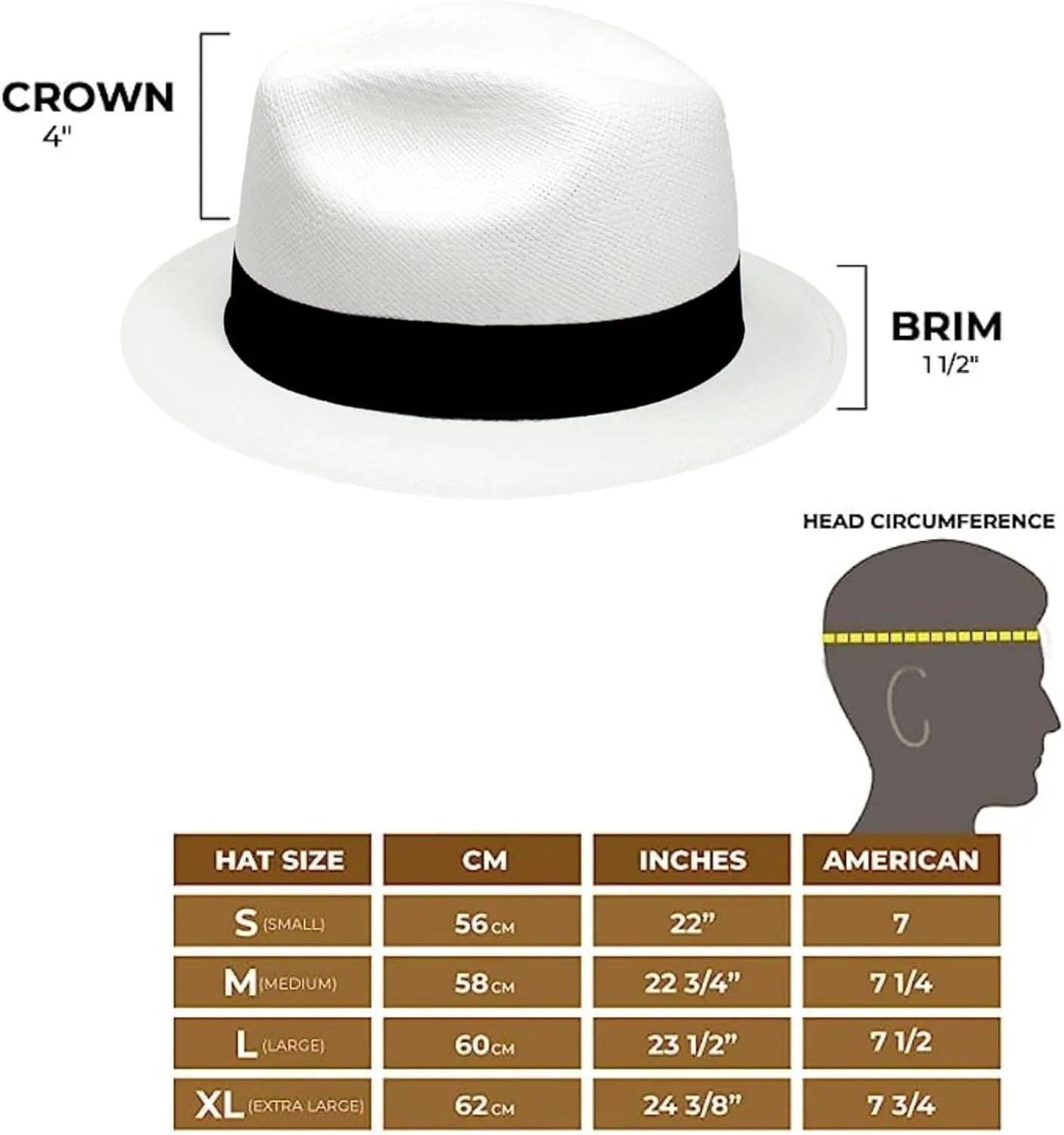 Gamboa Original Panama Hat for Men and Women Borsalino Straw Summer Beach Sun Hat Protection UV UPF50 