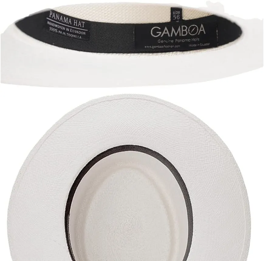 Gamboa Original Panama Hat for Men and Women Borsalino Straw Summer Beach Sun Hat Protection UV UPF50 