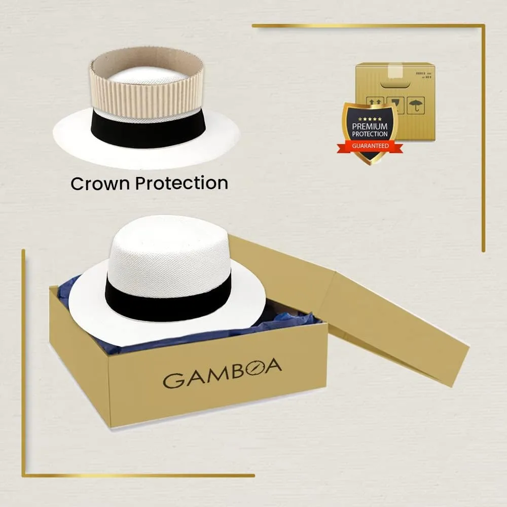 Gamboa Original Panama Hat for Men and Women Borsalino Straw Summer Beach Sun Hat Protection UV UPF50 