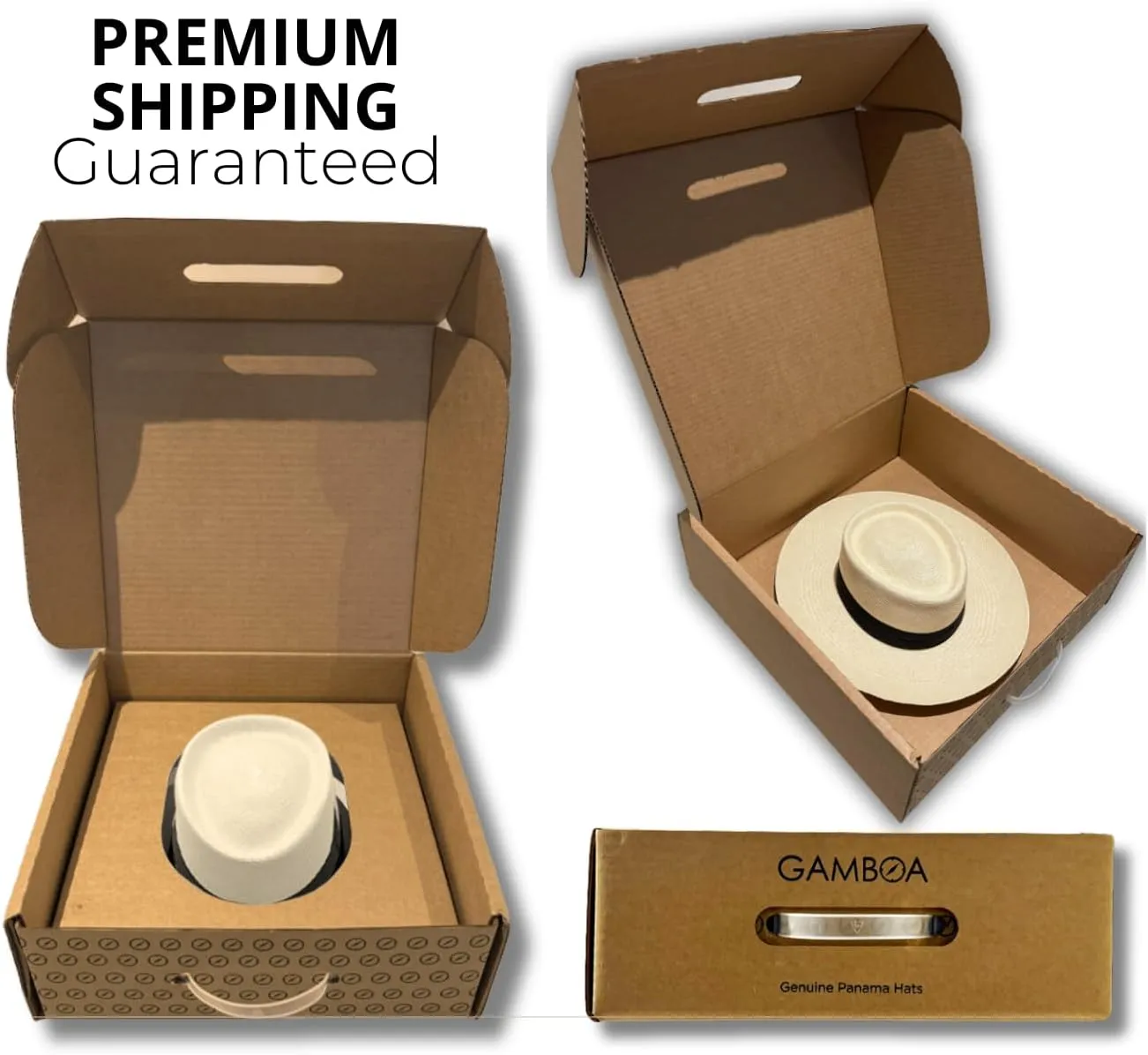Gamboa Original Panama Hat Men Women Straw Wide Brim Hats Sombrero Playa Hombre Mujer Brimmed Sun Protection UV UPF50 