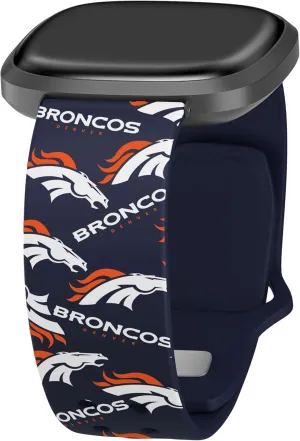 Game Time Denver Broncos HD Watch Band Compatible with Fitbit Versa 3 and Sense