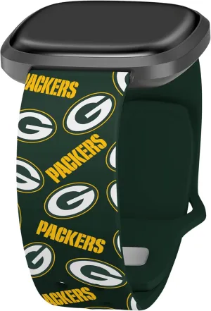 Game Time Green Bay Packers HD Watch Band Compatible with Fitbit Versa 3 and Sense