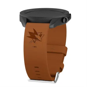 Game Time San Jose Sharks Premium Leather Watch Band Compatible with Samsung Galaxy Watch & More