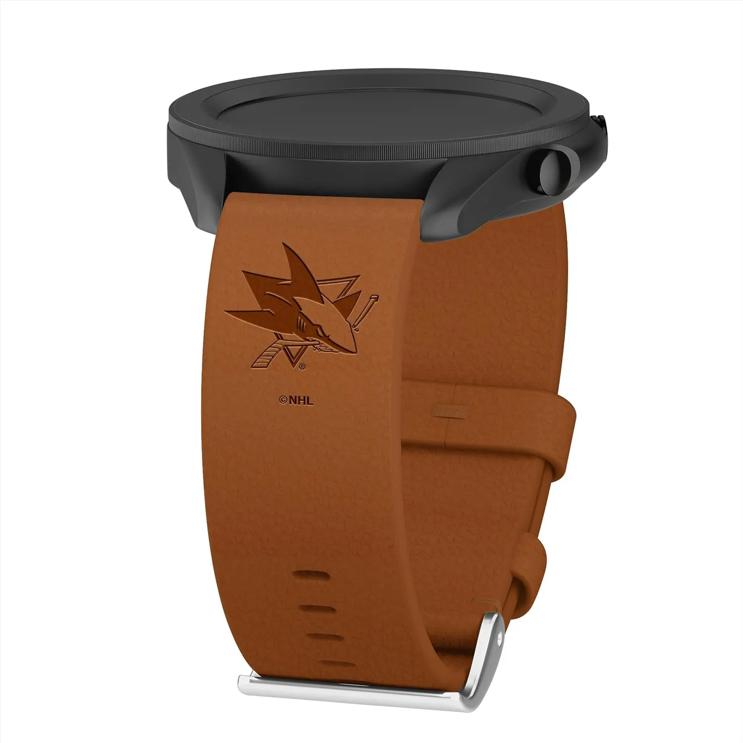 Game Time San Jose Sharks Premium Leather Watch Band Compatible with Samsung Galaxy Watch & More