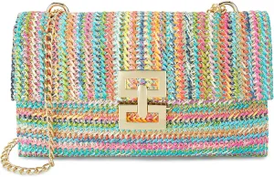 Gets Straw Clutch, Straw Clutch Women Hand-woven for Summer Beach Envelope Clutch Purse Wallet