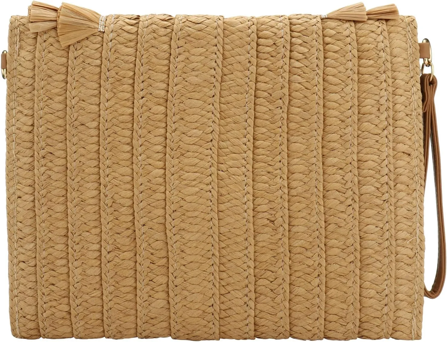 Gets Straw Clutch, Straw Clutch Women Hand-woven for Summer Beach Envelope Clutch Purse Wallet