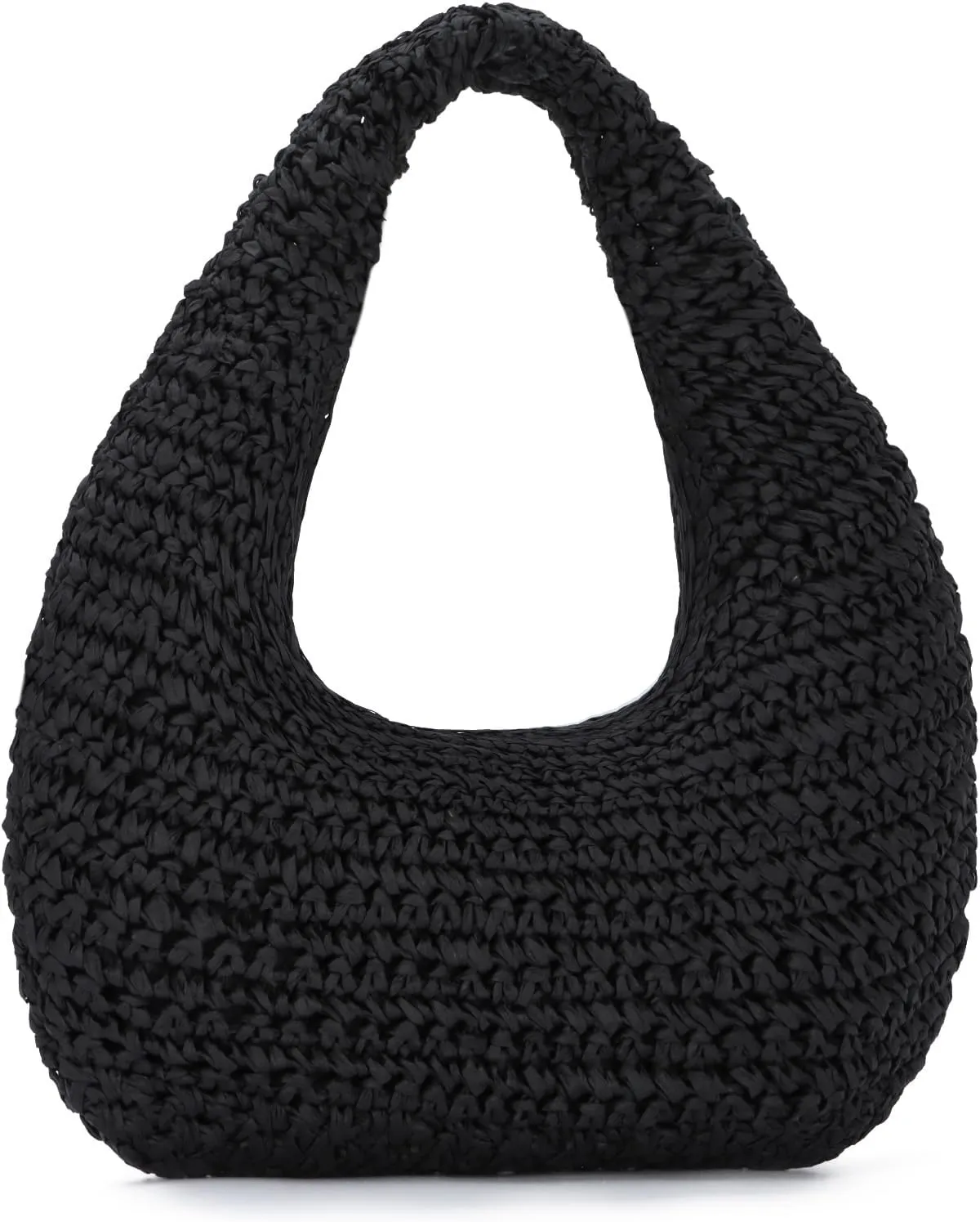 GOKTOW Crescent Straw Handbag for Women,Summer Raffia Beach Purse Tote Hobo Bag 2025