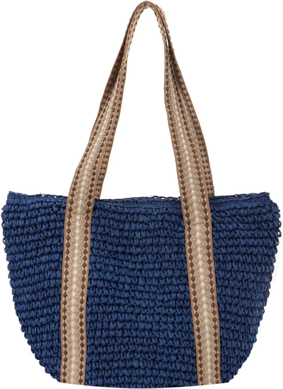 GOKTOW Straw Beach Tote Bag for Women,Raffia Woven Shoulder Handbags for Summer Vacation 2025