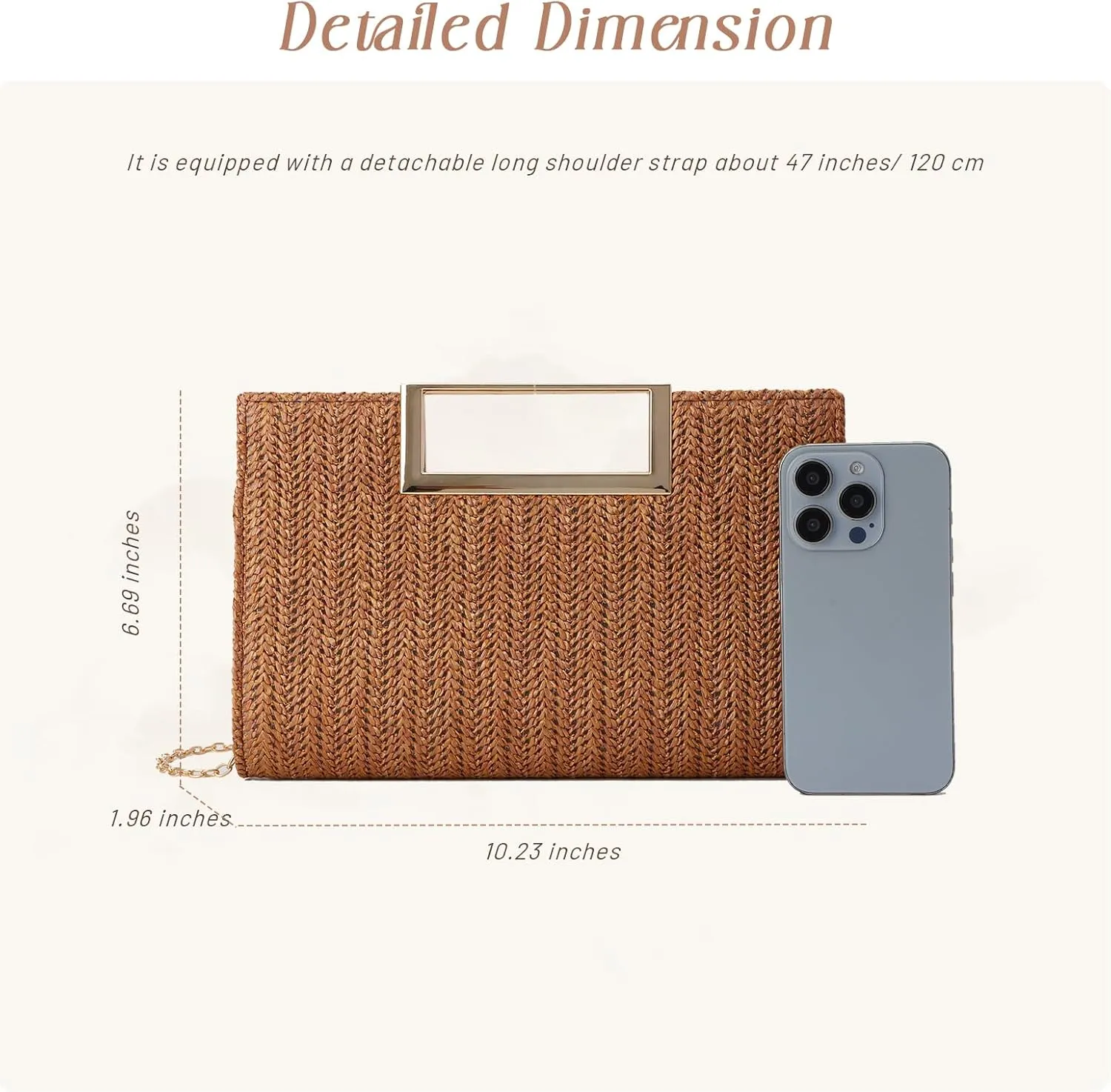 GOKTOW Straw Clutch Top Handbags Raffia Bag Purse Woven Tote CrossBag for Women Beach Summer Travel 2025