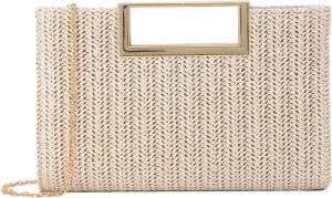 GOKTOW Straw Clutch Top Handbags Raffia Bag Purse Woven Tote CrossBag for Women Beach Summer Travel 2025