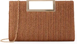 GOKTOW Straw Clutch Top Handbags Raffia Bag Purse Woven Tote CrossBag for Women Beach Summer Travel 2025