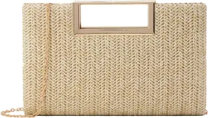 GOKTOW Straw Clutch Top Handbags Raffia Bag Purse Woven Tote CrossBag for Women Beach Summer Travel 2025