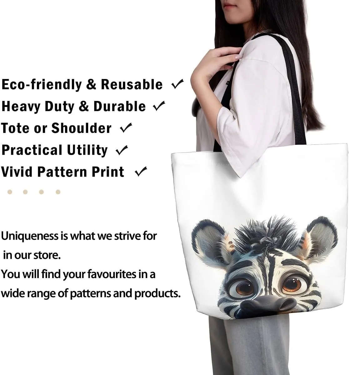 Gothic Canvas Tote Bag for Women,Black Cat Large Capacity Gym Bag,Exotic Kitten Bags