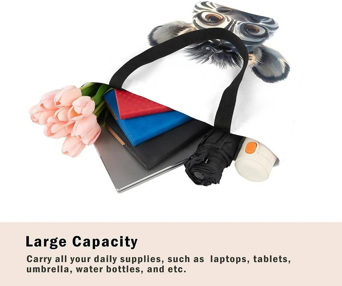 Gothic Canvas Tote Bag for Women,Black Cat Large Capacity Gym Bag,Exotic Kitten Bags