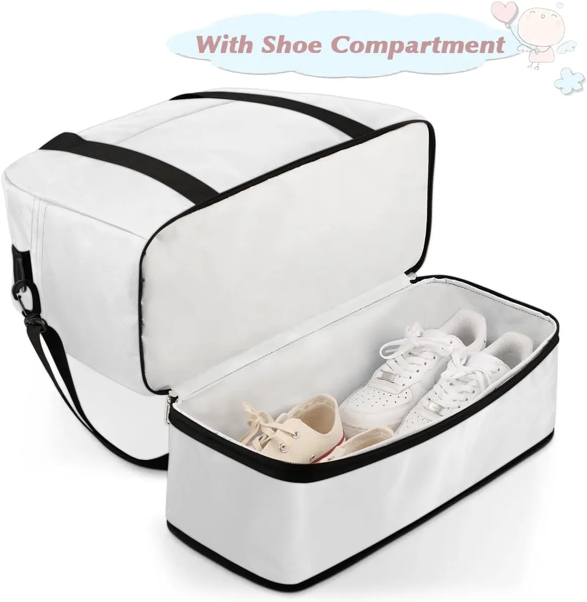 Graceful Flora Retro Prints Travel Duffle Bag, Collapsible Travel Bag Sports Gym Bag With Shoes Compartment Weekender Bag Overnight Bag For Women Men