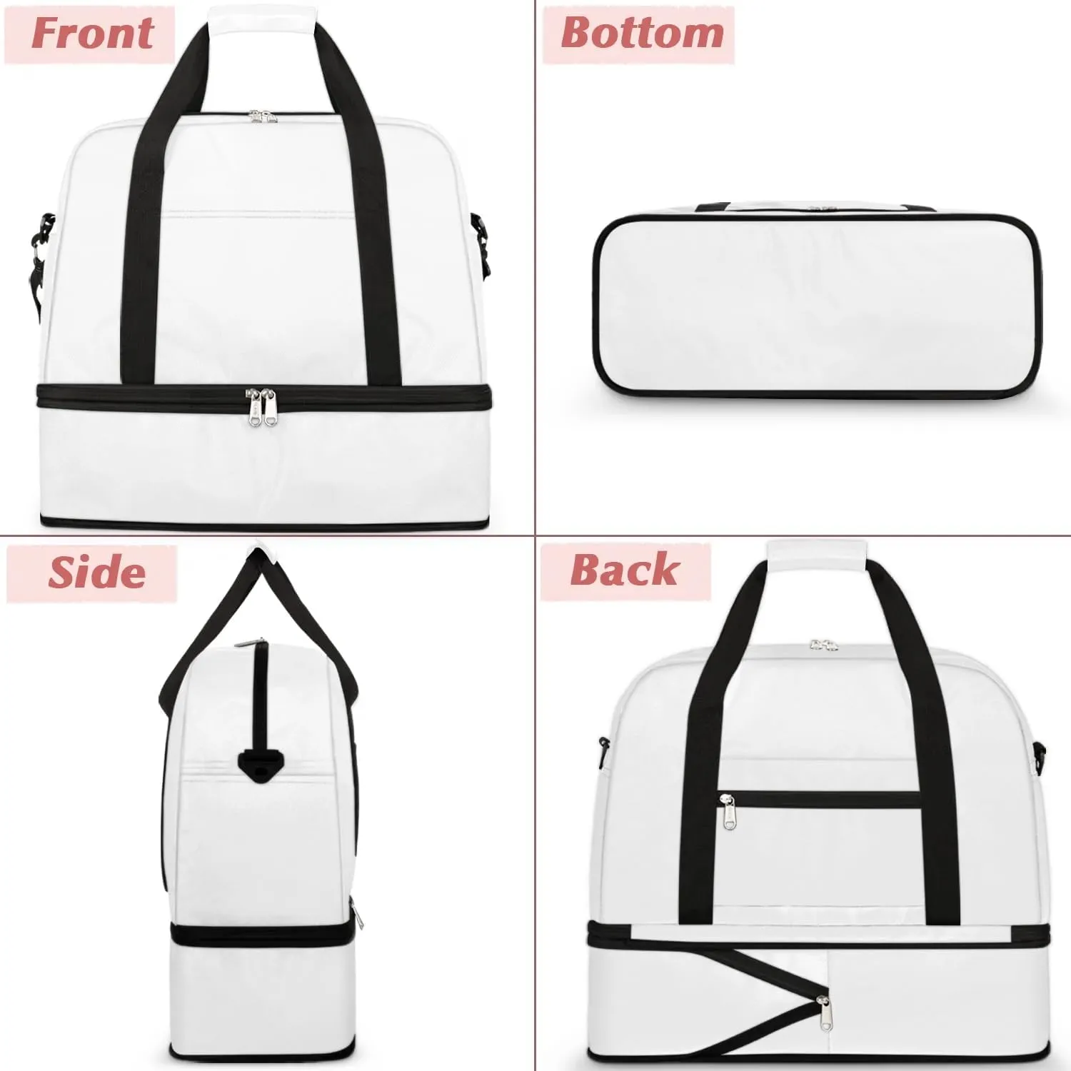 Graceful Flora Retro Prints Travel Duffle Bag, Collapsible Travel Bag Sports Gym Bag With Shoes Compartment Weekender Bag Overnight Bag For Women Men