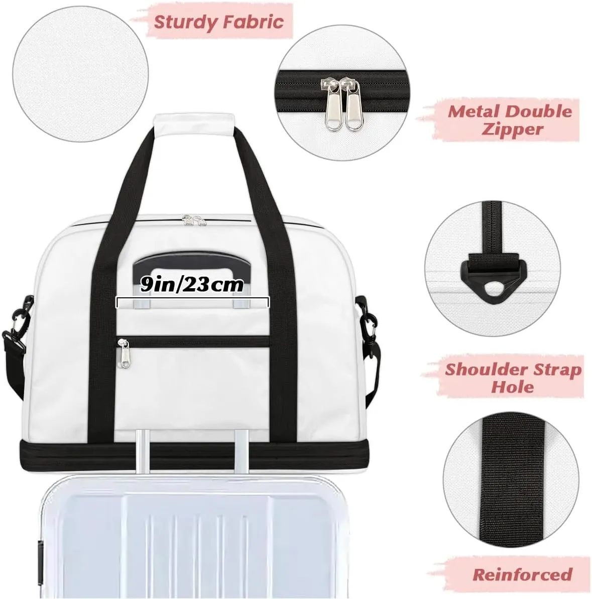 Graceful Flora Retro Prints Travel Duffle Bag, Collapsible Travel Bag Sports Gym Bag With Shoes Compartment Weekender Bag Overnight Bag For Women Men