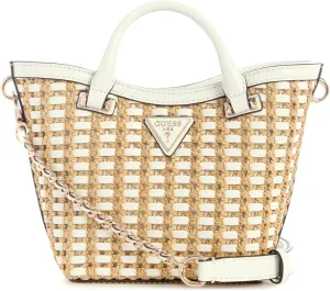 GUESS Atalia Mini Tote, Natural/White
