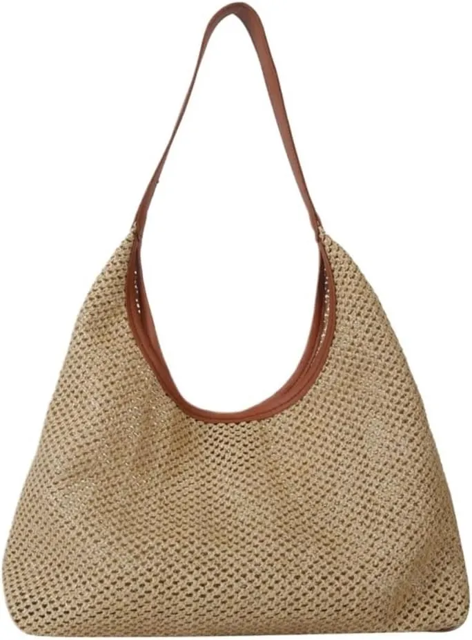 Handbag Summer New Straw Bag Holiday Beach Woven Bag Shoulder Literary Large Bag Out Straw Bags Handbag