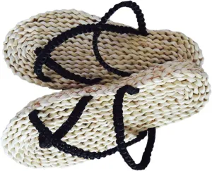 Handmade Straw Sandals Flip Flops Beach Shoes Cosplay Woven Slippers