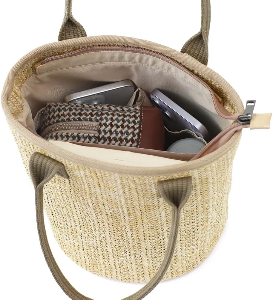 Handmade Straw Tote Bag for Women