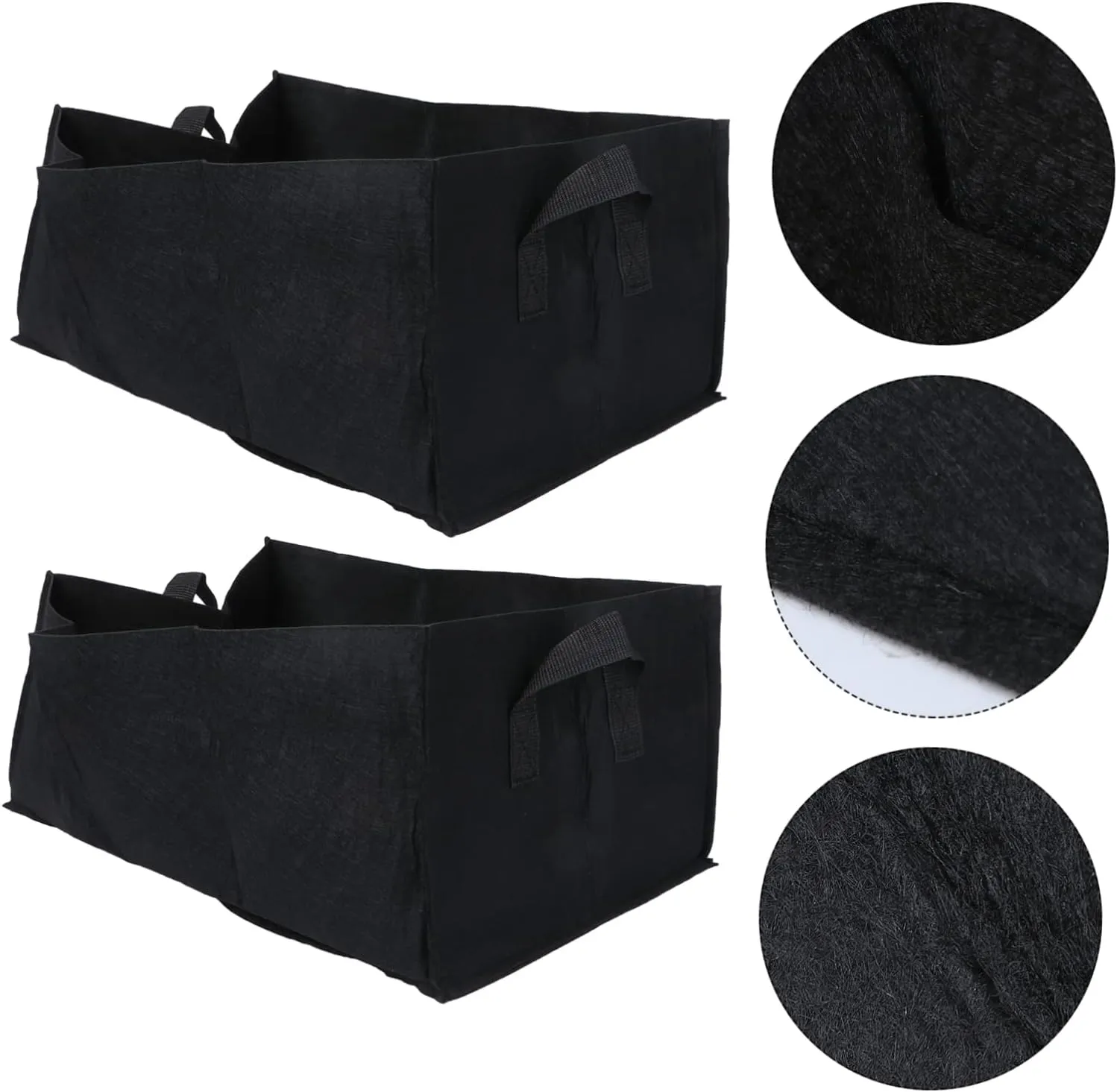 Happyyami Plant Growing Bag Set 6 Pack Fabric Pots Drainage Gallon Planting Bag for Raised Beds