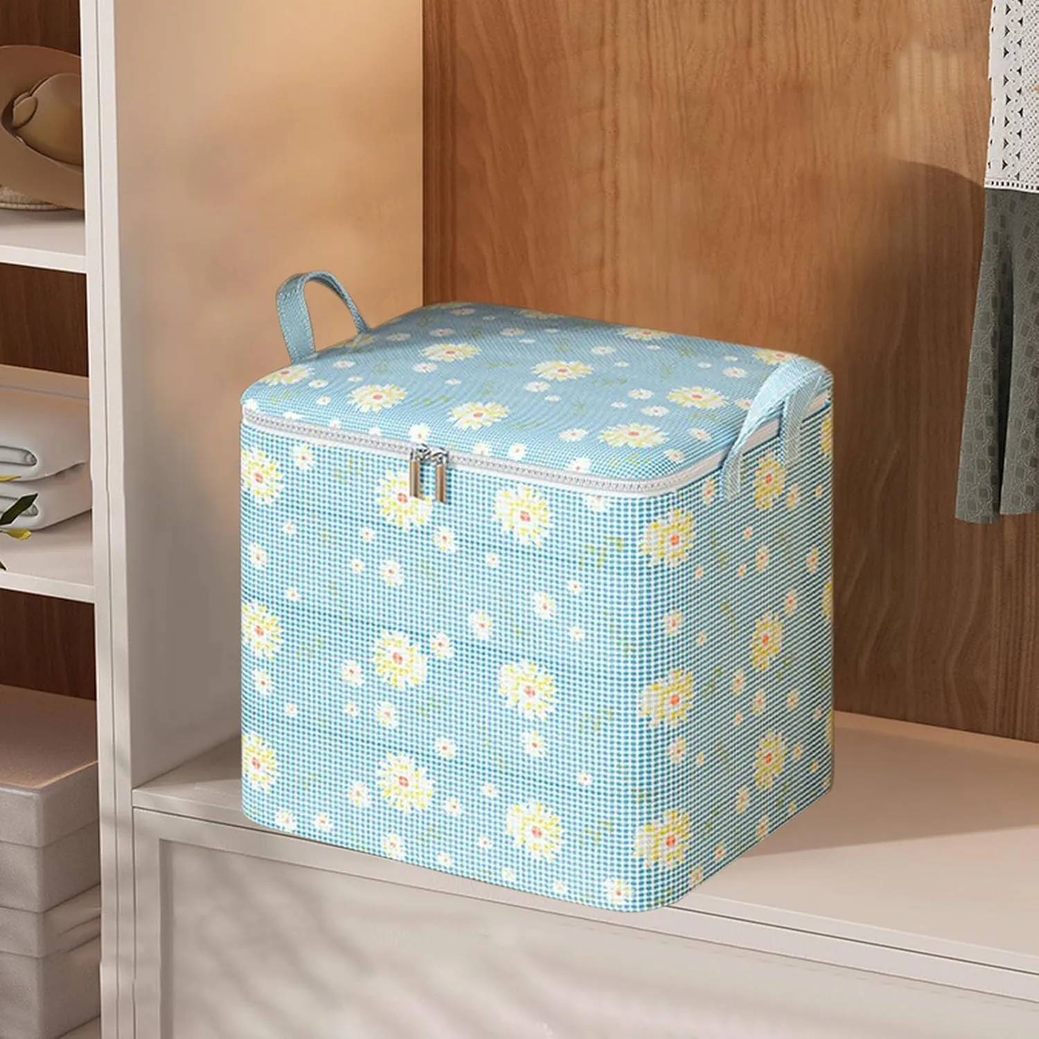 Heavy Duty Storage - Extra Large Storage Bags with Reinforced Handles Clothes Tote Bag Thickened Double Zipper for Space Saving Travel