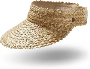 Hemlock Straw Visor for Women | Packable Beach Sun Visor | Sun Protection | One Size