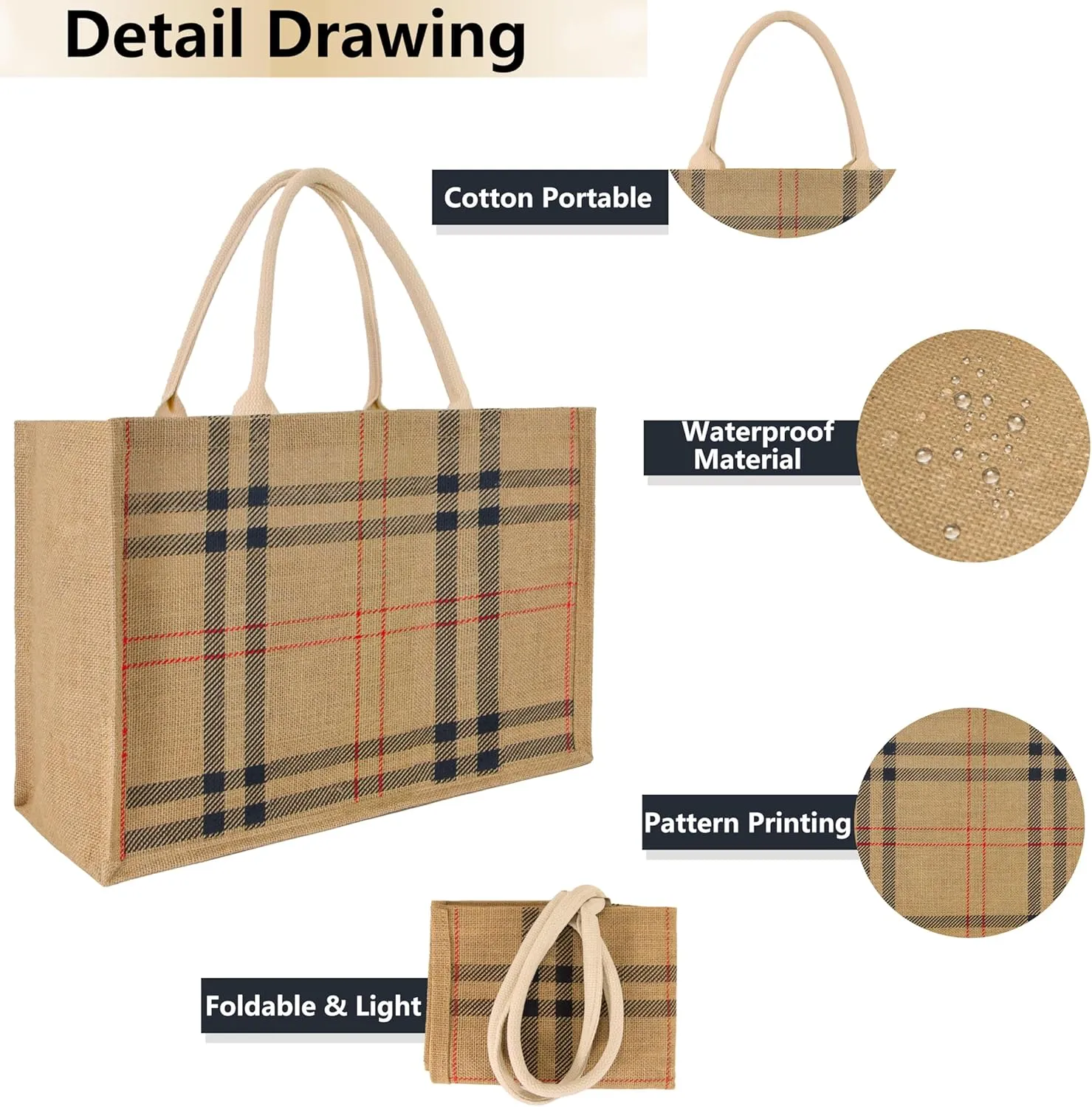 Hibala Woven Large Beach Bag Straw Bag Beach Tote Handmade Weaving Shoulder Bag Tassel Bag Handbag