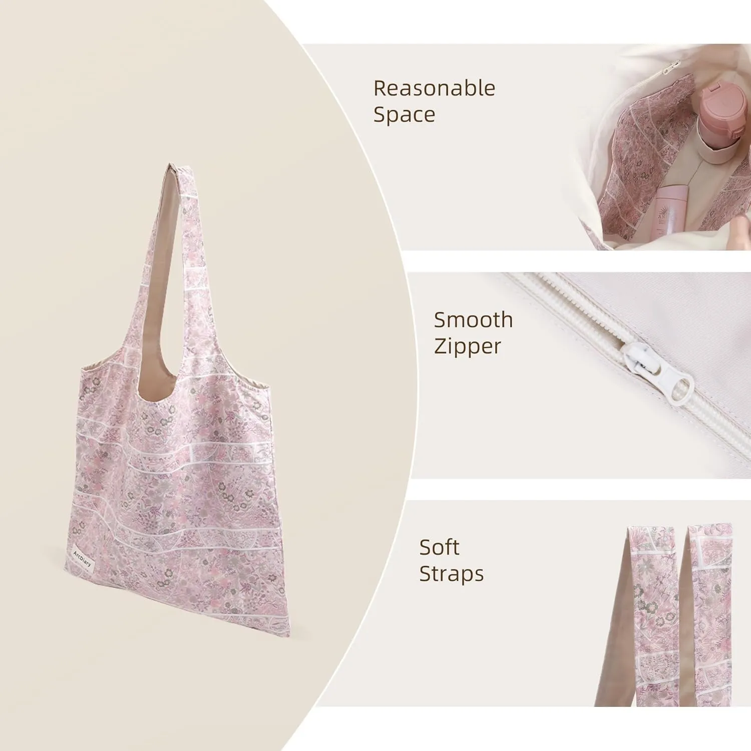 Hobo Bags for Women, Large Capacity Designer Shoulder Tote Bag with Zipper