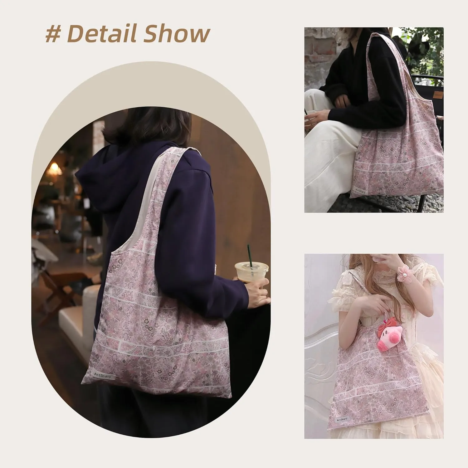 Hobo Bags for Women, Large Capacity Designer Shoulder Tote Bag with Zipper