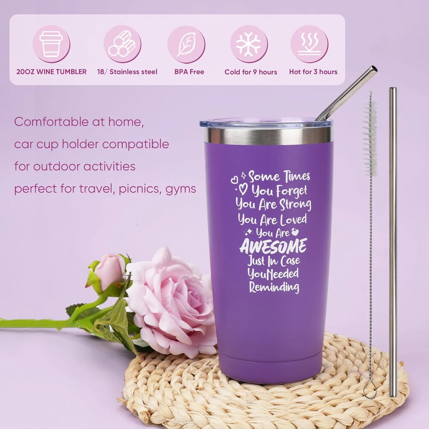Homemory Gifts for Women, Birthday Bath Set Gift Basket Christmas Body Self Care, Spa Valentine's Day Ideas Mom Friend Sister Bestie Her Wife Female Coworkers Daughter With Greeting Card (Purple)
