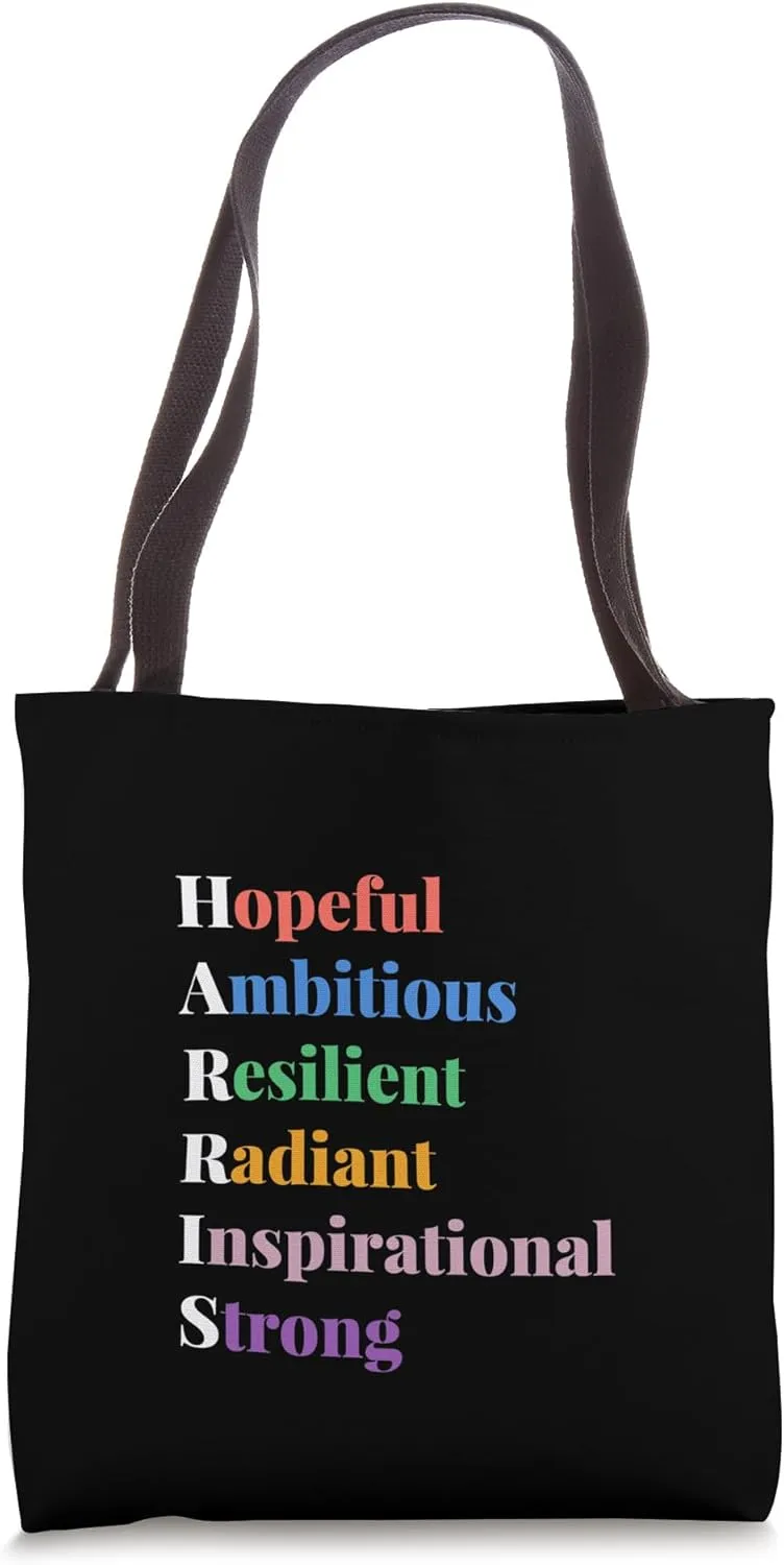 Hopeful Ambitious Resilient Radiant Inspirational & Strong Tote Bag
