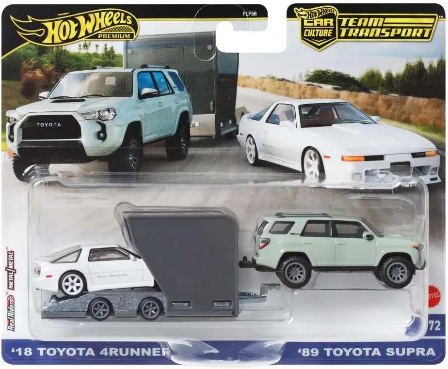 Hot Wheels Team Transport '18 Toyota 4RUNNER and '89 Toyota Supra