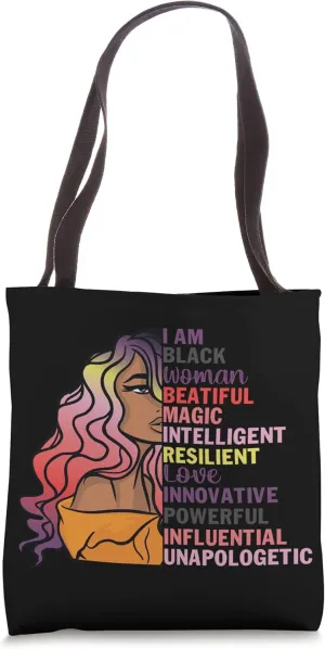 I am Black Woman Beautiful Magic Intelligent Tote Bag