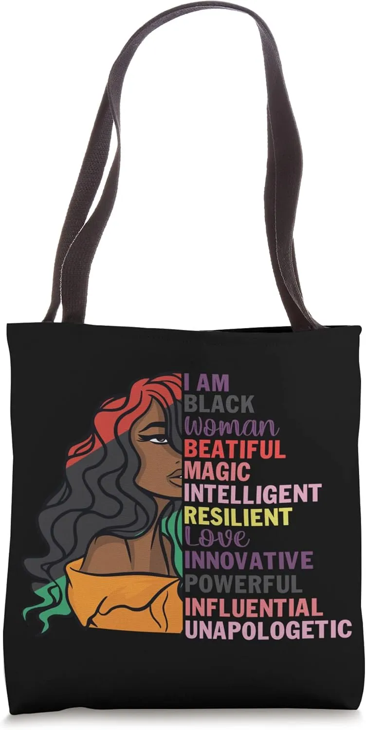 I am Black Woman Beautiful Magic Intelligent Tote Bag