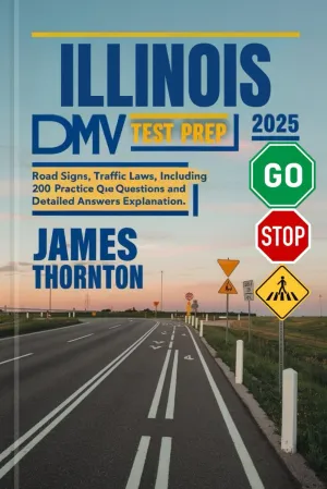 Illinois DMV Test Prep 2025: Road Signs, Traffic Laws, including 200 Practice Questions and Detailed Answers Explanation