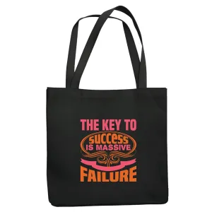 Inspiring Gift For Leaders Roller Coaster The Key To Success Is Massive Failure Navy Black Multicolor Canvas Tote Bag