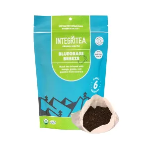 IntegriTEA IntegriTEA Bluegrass Breeze Hot or Cold Brew Organic Black Tea Bags Infused with Guava Passion Fruit Mango Tea - 6-Bag Unsweetened Iced Tea Pack for 6 Gallons of Tea