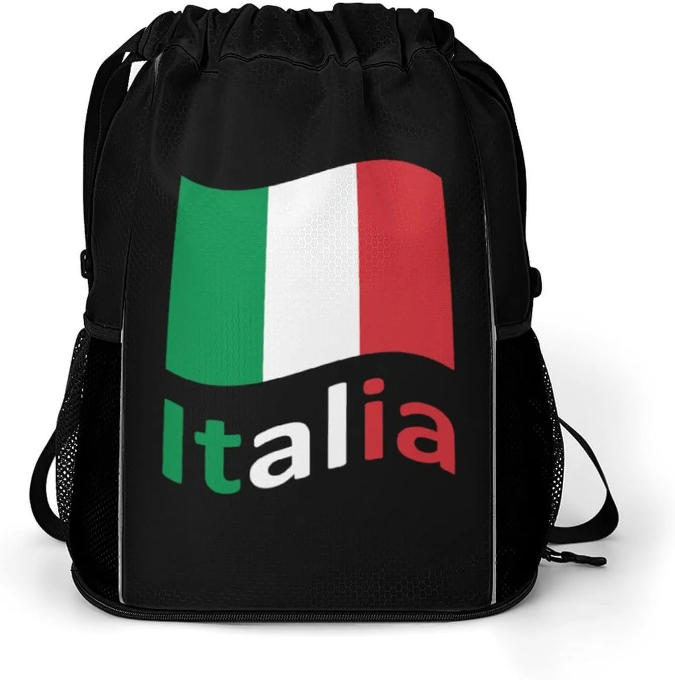 Italy Italia Italian Flag Gym Bag Workout Gym Backpack with Shoe Compartment Sports Bags for Women Men