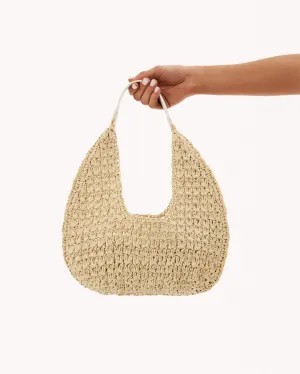 Jasmine Shoulder Bag - Natural Raffia