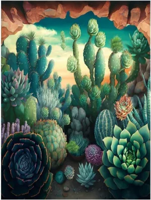 Jigsaw Puzzle for Adults Succulents Desert Challenging Educational Fun Family Activities Toys Creative Gifts Wooden Puzzles 1000 Piece