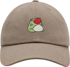 JPAK Chubby Frog Open Mouth Premium Dad Hat Embroidered Cotton Baseball Cap ChubbyFrog OpenMouth