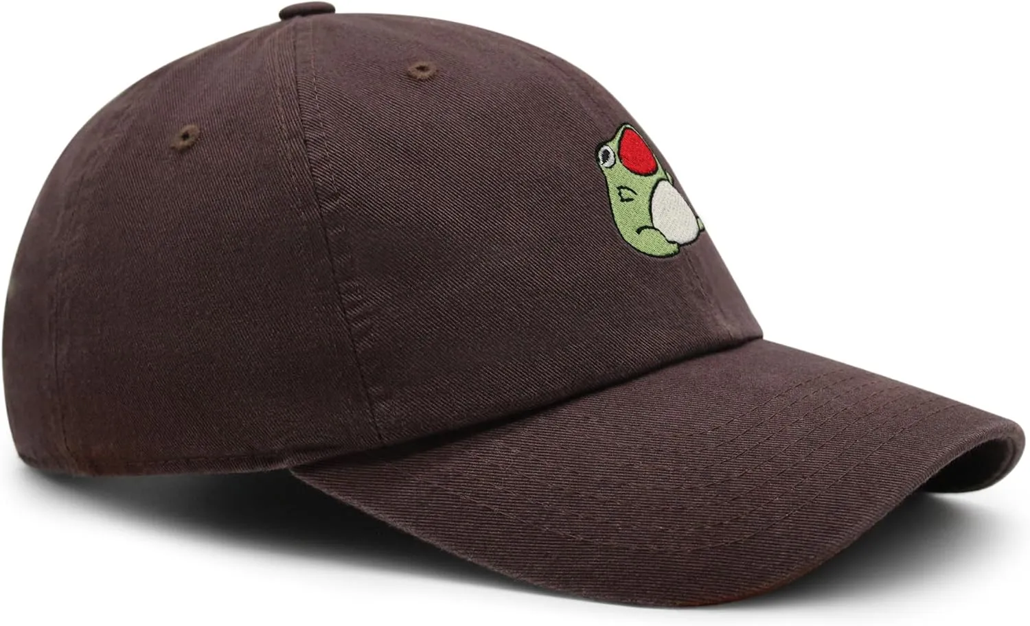 JPAK Chubby Frog Open Mouth Premium Dad Hat Embroidered Cotton Baseball Cap ChubbyFrog OpenMouth