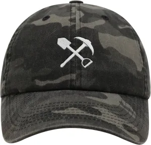 JPAK Crossed Mining Tools Premium Dad Hat Embroidered Cotton Baseball Cap Miningtools Embroidery