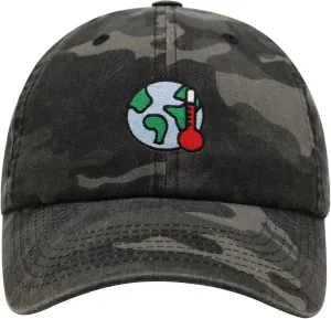 JPAK Global Warming Premium Dad Hat Embroidered Cotton Baseball Cap Save Earth