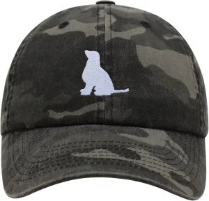 JPAK Golden Retriever Silhouette Premium Dad Hat Embroidered Cotton Baseball Cap Outline