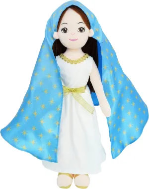June Garden 14" Plush Religious Figure - Lady of Guadalupe Catholic Blessed Virgin Mary - Virgen de Guadalupe