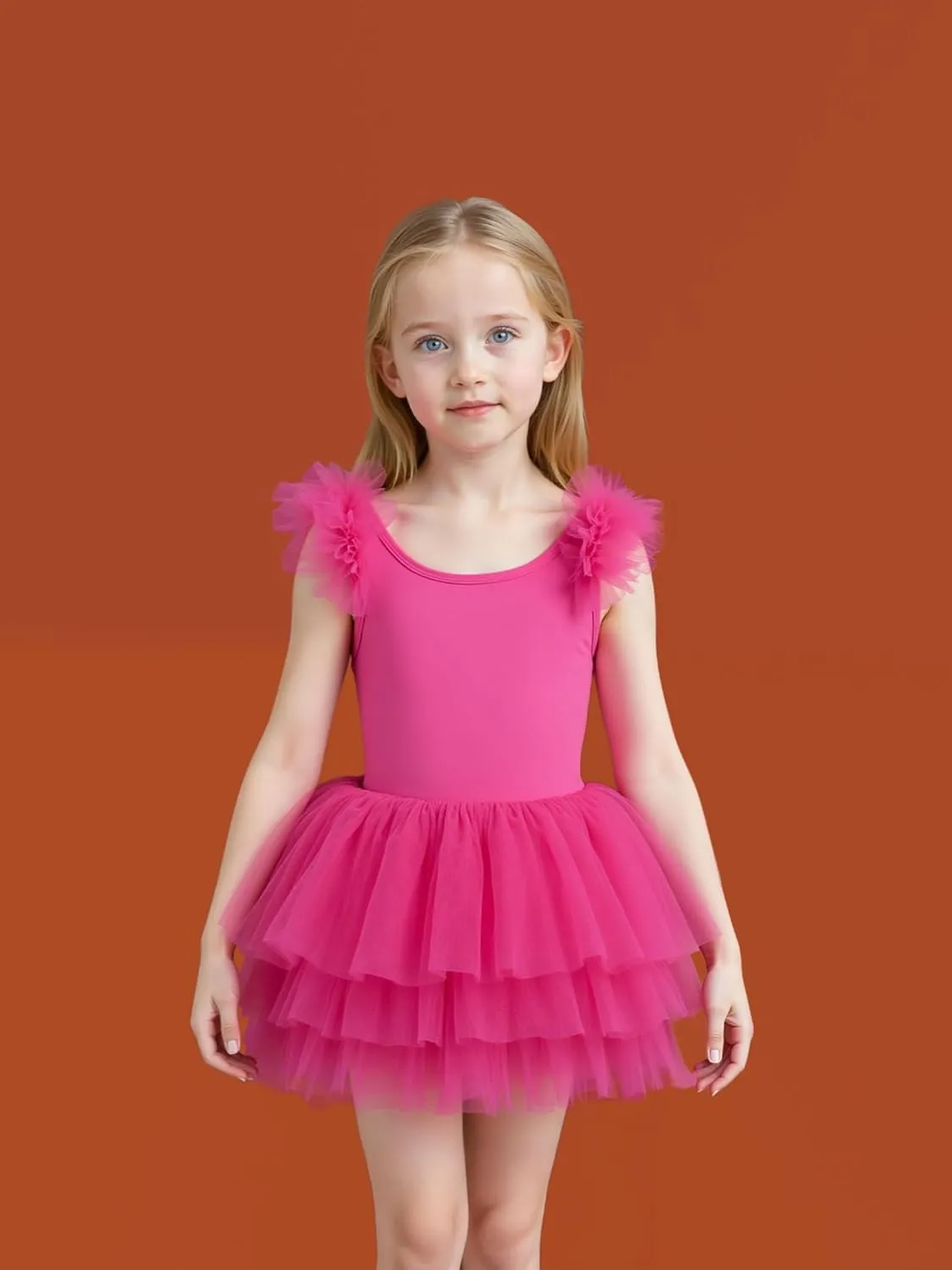 KARETT Toddler Ballet Outfit Sleeveless with Snap Gymnastics Leotards for Girls 1-7Y
